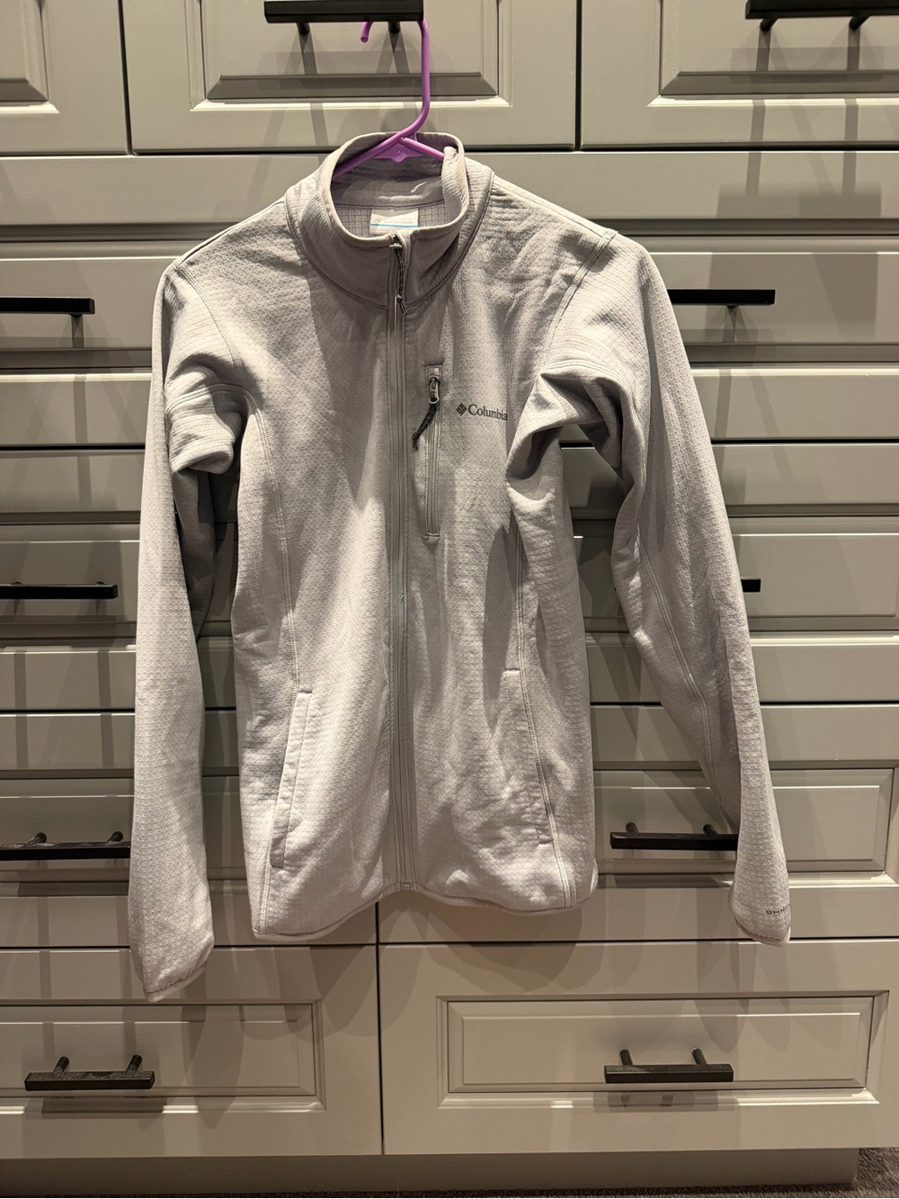 Columbia Women's Light Gray Full-Zip Utility Fleece Jacket